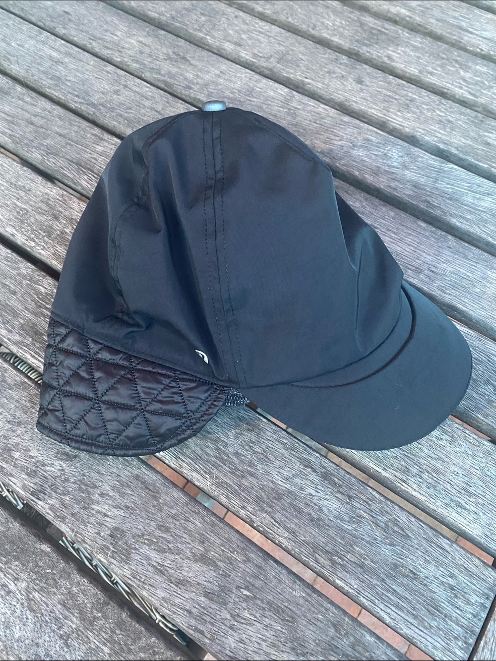 Lululemon Black Quilted Earflap Cap